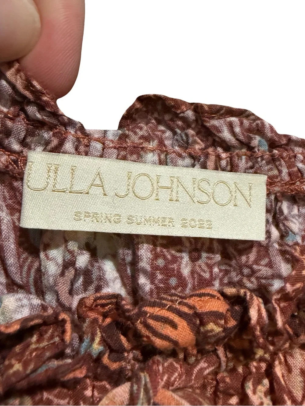 Ulla Johnson Juniper Dress Rosebud Floral Puff Sleeve Smocked Midi Dress Size 0 - Picture 10 of 13